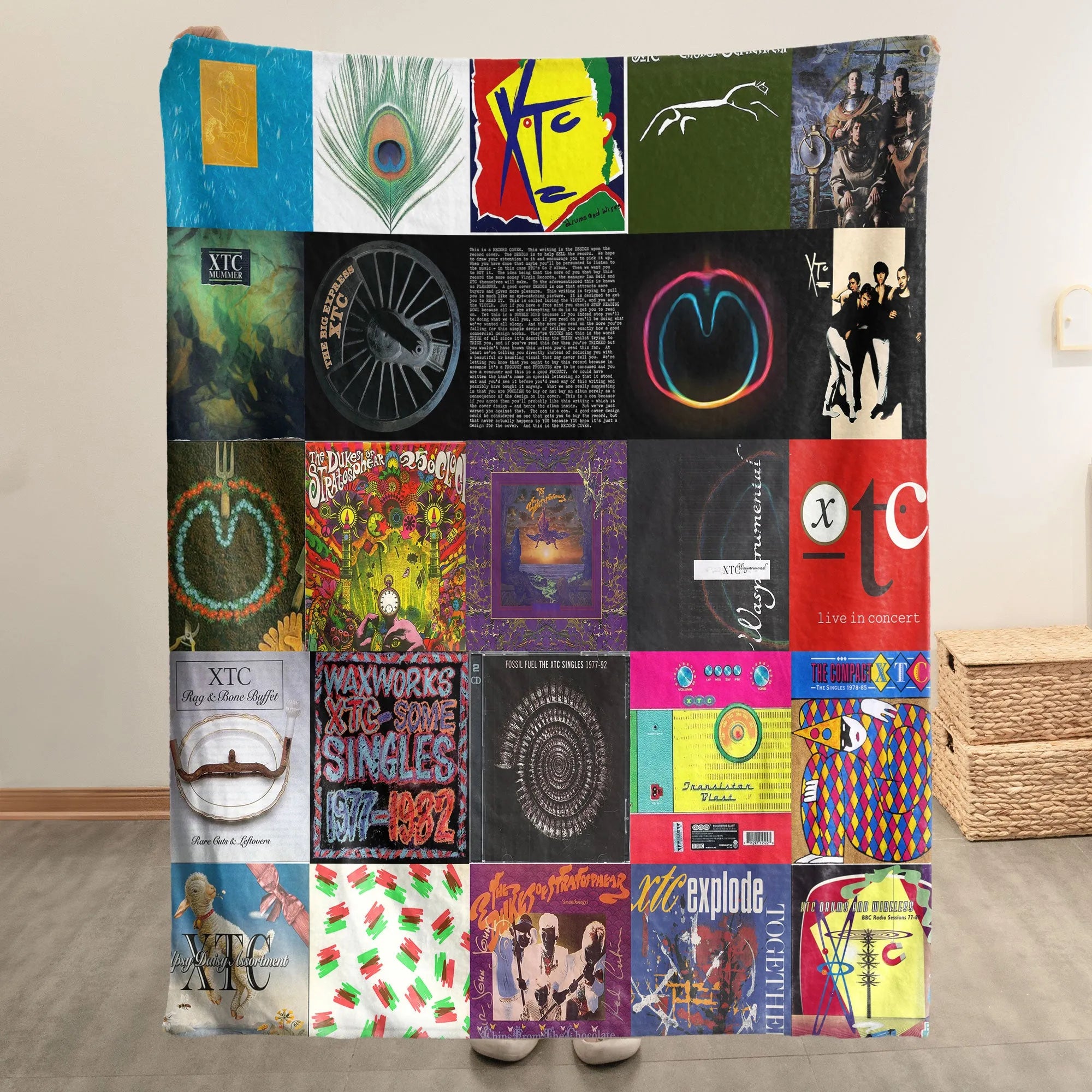 XTC Merch Albums Collage Sherpa Blanket Best Gift For Boyfriends
