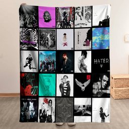 Yungblud Merch Albums Collage Sherpa Blanket Gift For Alternative Rock Fans