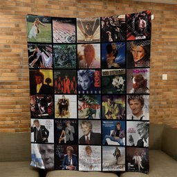 Rod Stewart Albums Collage Sherpa Blanket A Unique Christmas Find for All Fans