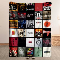 The Alarm Merch Albums Collage Sherpa Blanket Gift For Alternative Rock Lovers
