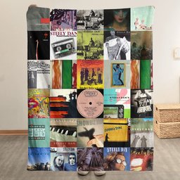 Steely Dan Merch Albums Collage Sherpa Blanket Gift For Classic Rock Fans