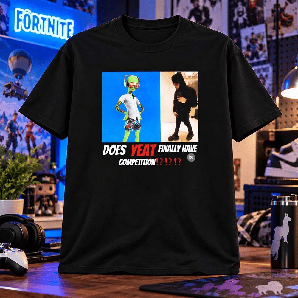 Yeat Merch Does Yeat X Fortnite Have Competition Alien Meme T-Shirt ...