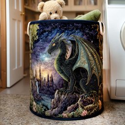 Ancient Flame Quilted Laundry Basket Father�s Day Merch Gift