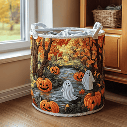 Autumn Haunt Quilted Laundry Basket Thoughtful Housewarming Gift