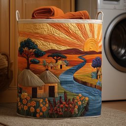 Ancestral Grounds Quilted Laundry Basket Holiday Gift For Laundry Lovers