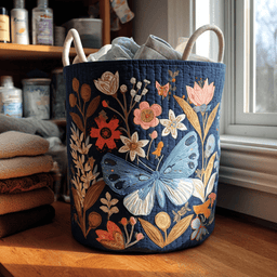 Bloom Flight Quilted Laundry Basket Great Idea For New Home