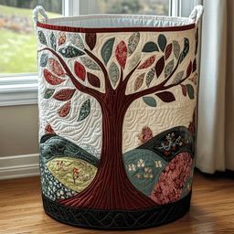 Branch Harmony Quilted Laundry Basket Summer Merch Vibes