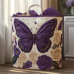 Bloom Flight Quilted Laundry Basket Summer Merch Vibes