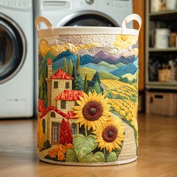 Bloom Path Quilted Laundry Basket Anniversary Merch Gift