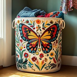 Blossom Wings Quilted Laundry Basket Gift To Brighten Their Day