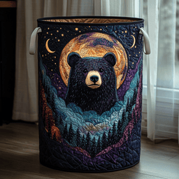 Bear Horizon Quilted Laundry Basket Perfect Gift For College Dorm