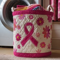 Breast Cancer Quilted Laundry Basket Mother�s Day Merch Gift