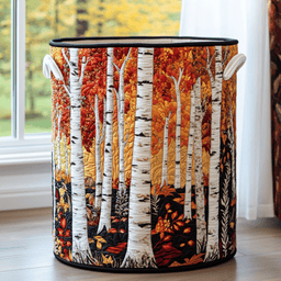 Birch Leaves Quilted Laundry Basket Back To School Merch