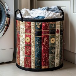 Books Quilted Laundry Basket Easter Merch Gift