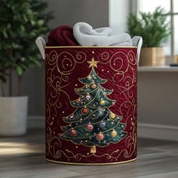 Christmas Quilted Laundry Basket Valentine�s Day Merch Gift