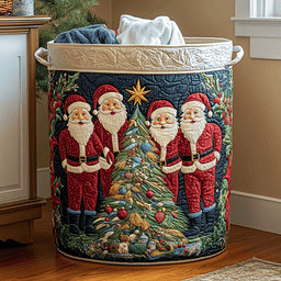 Christmas Cheer Quilted Laundry Basket Perfect Gift For Your House