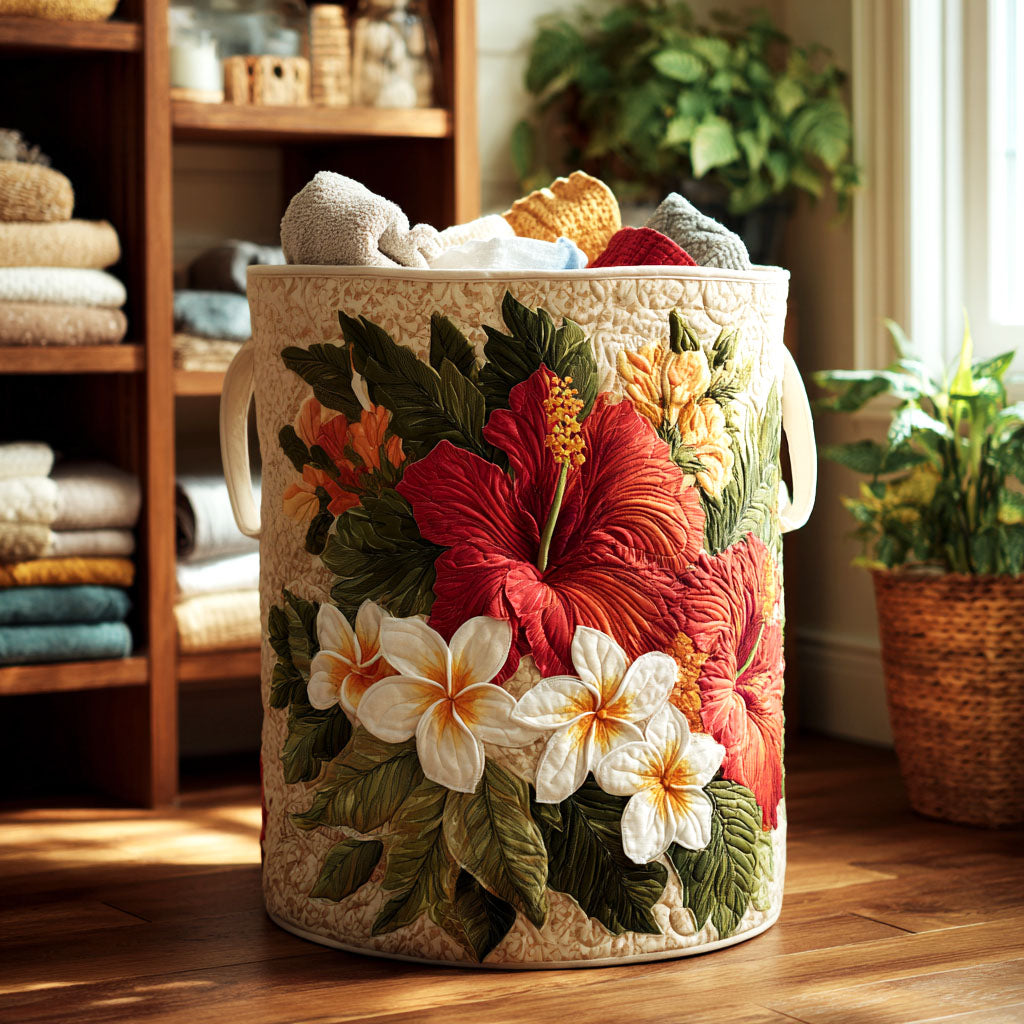 Coral Charm Quilted Laundry Basket Back To School Merch