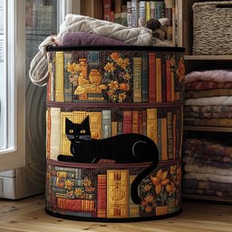 Cat Comfort Quilted Laundry Basket Perfect Gift For College Dorm
