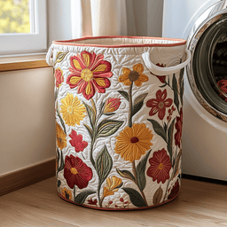 Color Whirl Quilted Laundry Basket Father�s Day Merch Gift