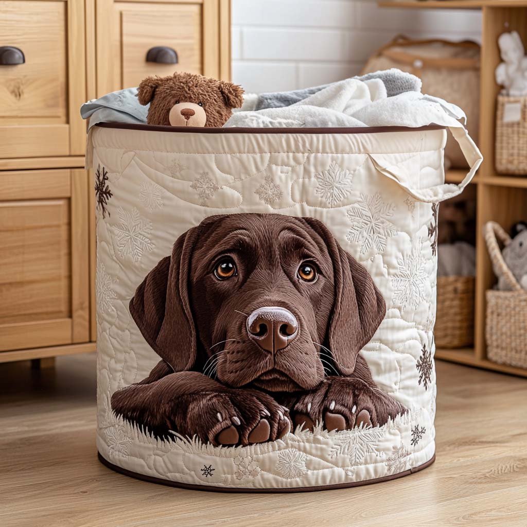 Cozy Pup Quilted Laundry Basket Easter Merch Gift