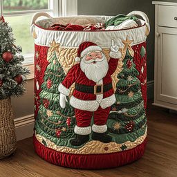 Festive Spirit Quilted Laundry Basket Everyday Merch Choice