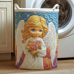 Dreamy Angel Quilted Laundry Basket Unique Gift For Laundry Lovers