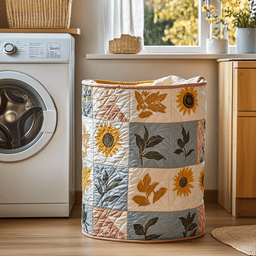 Earthy Garden Quilted Laundry Basket Graduation Merch Gift