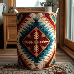 Crimson Path Quilted Laundry Basket Mother�s Day Merch Gift