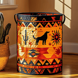 Desert Spirit Quilted Laundry Basket Merch For Mom