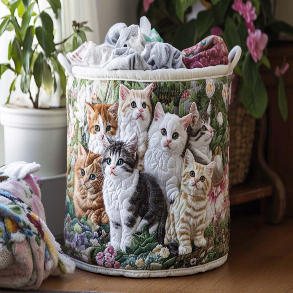 Curious Paws Quilted Laundry Basket Gift To Brighten Their Day