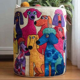 Doodle Paws Quilted Laundry Basket Valentine�s Day Merch Gift