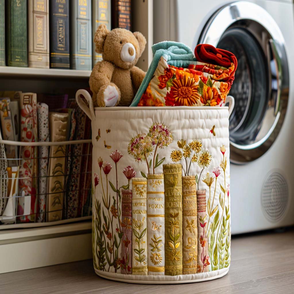 Everyday Stories Quilted Laundry Basket Creative Gift For Family