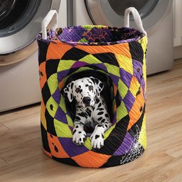 Dalmatian Tunnel Quilted Laundry Basket Excellent Gift For Her