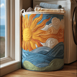 Daylight Mountain Quilted Laundry Basket Perfect Gift For College Dorm