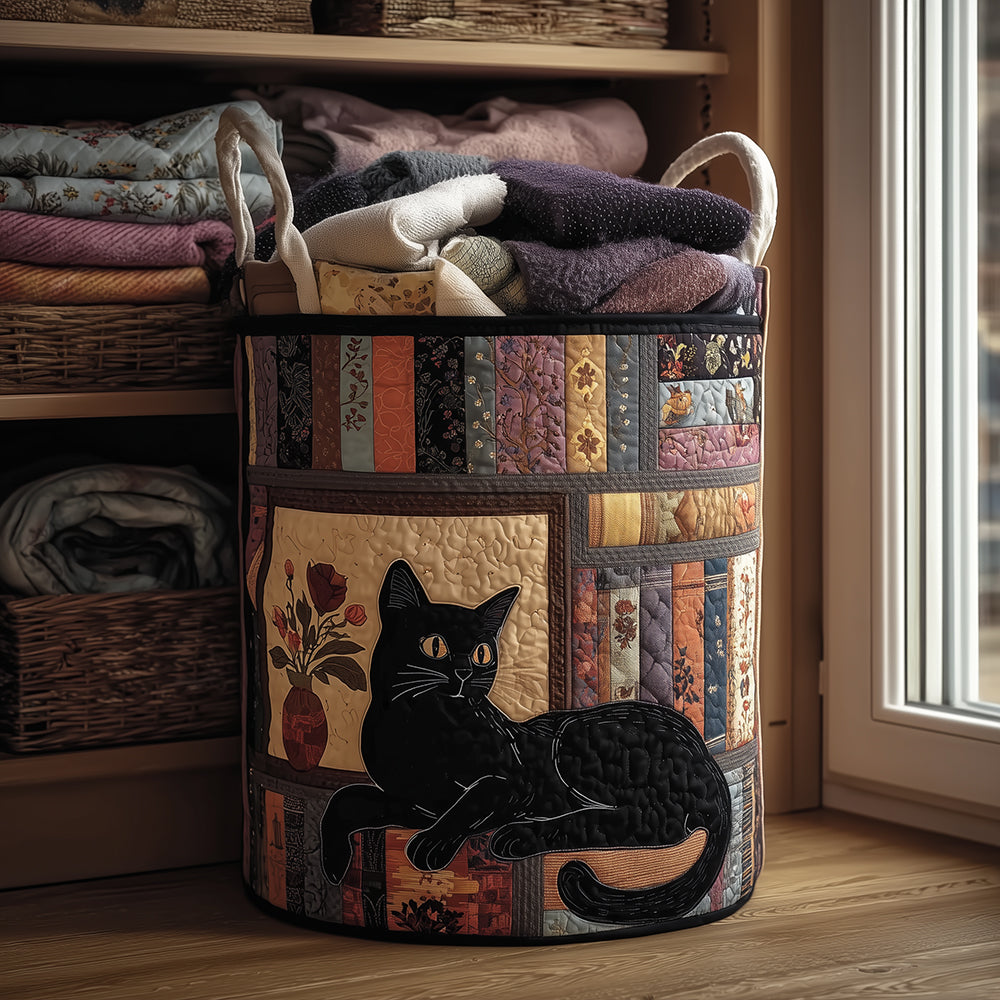 Feline Dreams Quilted Laundry Basket Best Gift For Him