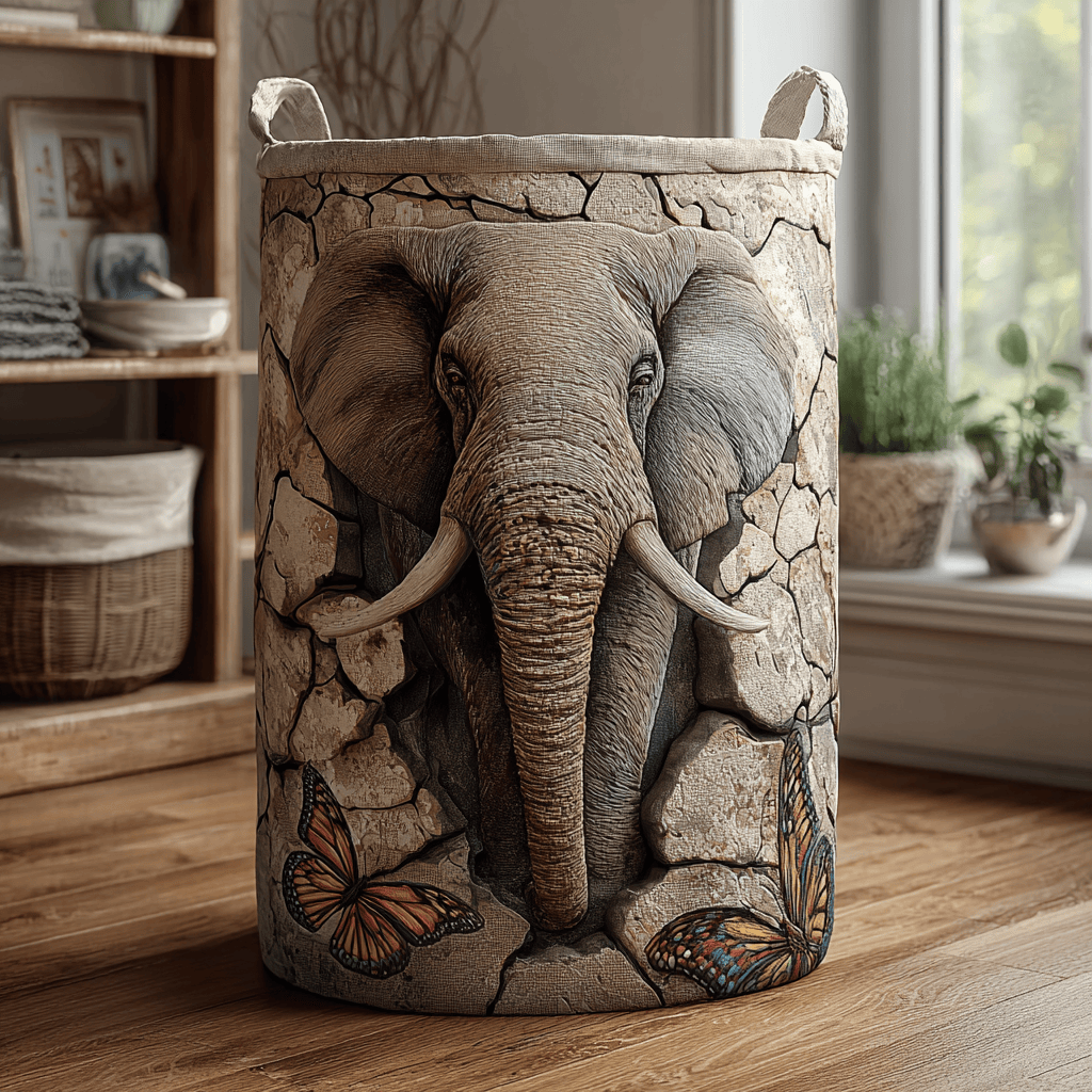 Elephant Dream Quilted Laundry Basket Father�s Day Merch Gift