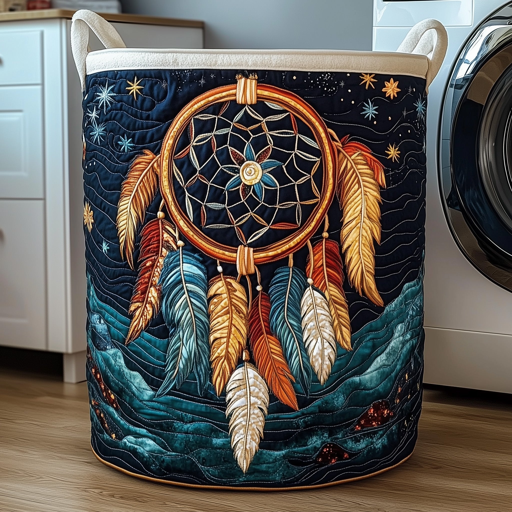 Dreamcatcher Quilted Laundry Basket Anniversary Merch Gift