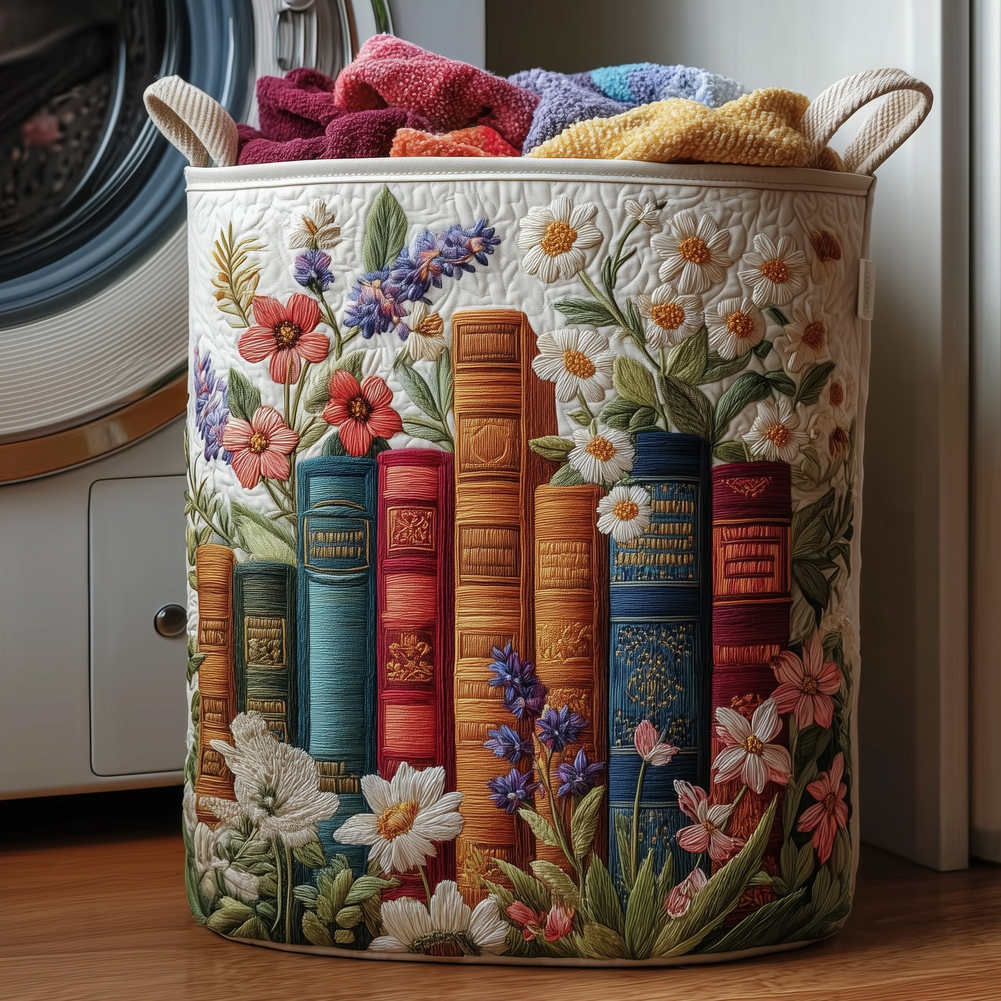 Cozy Book Quilted Laundry Basket Perfect Gift For Your House
