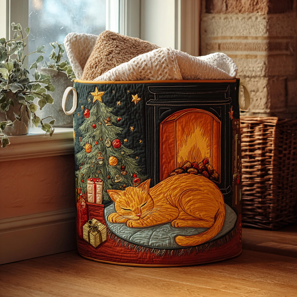 Cozy Hearth Quilted Laundry Basket Halloween Merch Gift