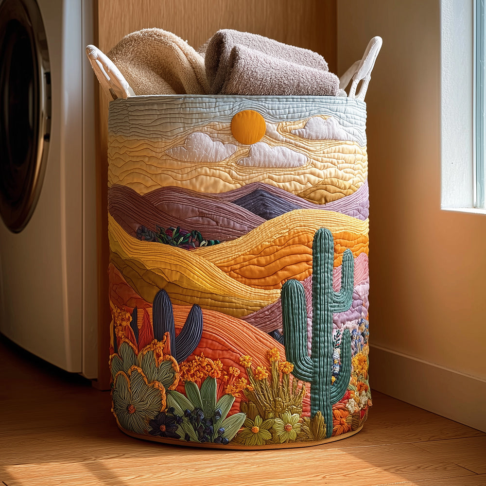Desert Horizon Quilted Laundry Basket Best Gift For Him