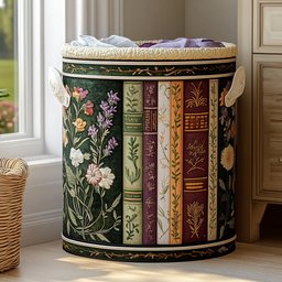 Garden Volume Quilted Laundry Basket Summer Merch Vibes