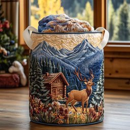Rustic Elk Spirit Quilted Laundry Basket Valentine�s Day Merch Gift