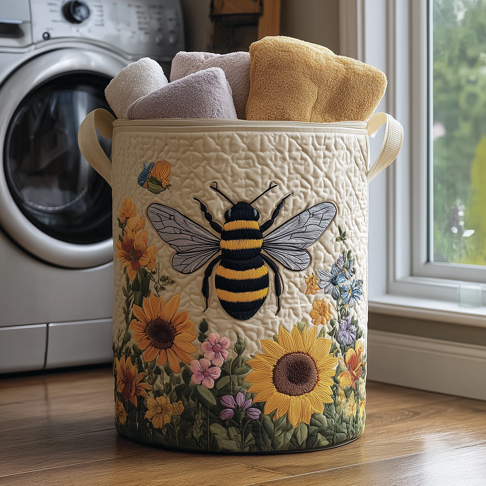 Golden Buzz Quilted Laundry Basket Halloween Merch Gift