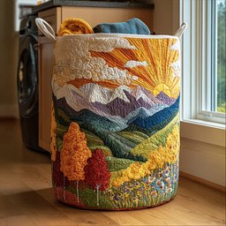 Golden Valley Quilted Laundry Basket Winter Merch Essentials
