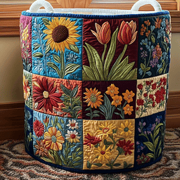 Garden Glow Quilted Laundry Basket Merch For Kids