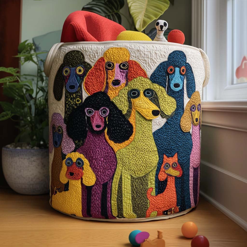 Wiggle Wag World Quilted Laundry Basket Perfect Gift For Apartment Living