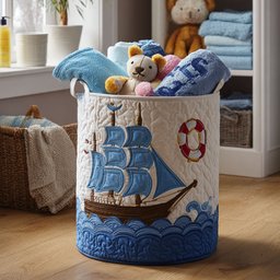 Voyage And Vessel Quilted Laundry Basket Unique Gift For Laundry Lovers