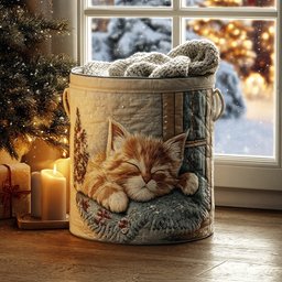 Ginger Nap Quilted Laundry Basket Father�s Day Merch Gift