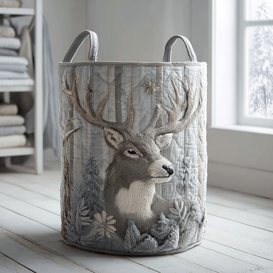 Forest Majesty Quilted Laundry Basket Holiday Favorite Gift