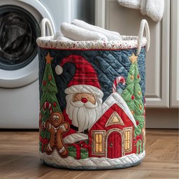 Gingerbread Magic Quilted Laundry Basket Back To School Merch